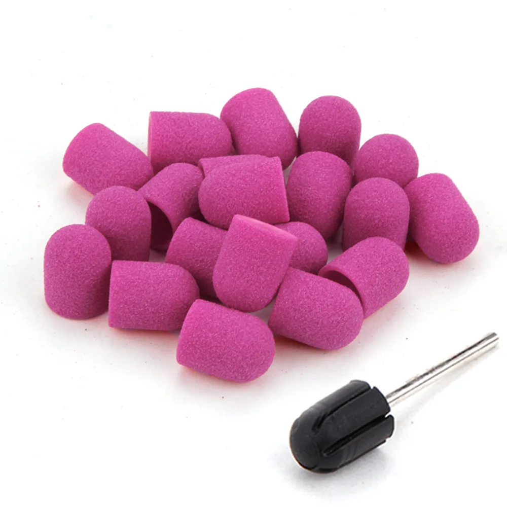 Brocas de cerâmica para unhas, acessórios e ferramenta de lixar as unhas com gel uv de borracha, removedor de esmalte acrílico para unhas com 10*15/13*19, 10 peças