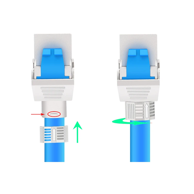 Linkwylan Network RJ45 Cat8 Keystone Jack Module 40G 2000MHz Shielded For Cat 8 Cable Face Plate & Blank Patch Panel