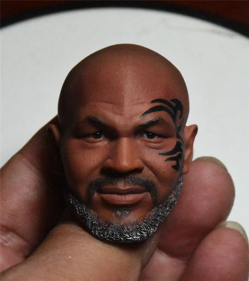 In Stock For Sale 1/6th Boxing King Tyson Male Head Sculpture For Usual 12inch Doll Action Figure