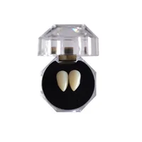 1 Pair Vampire Teeth Fangs Dentures Props Halloween Costume Props False Teeth Solid Glue Denture Adhesive Halloween Party Decor 5