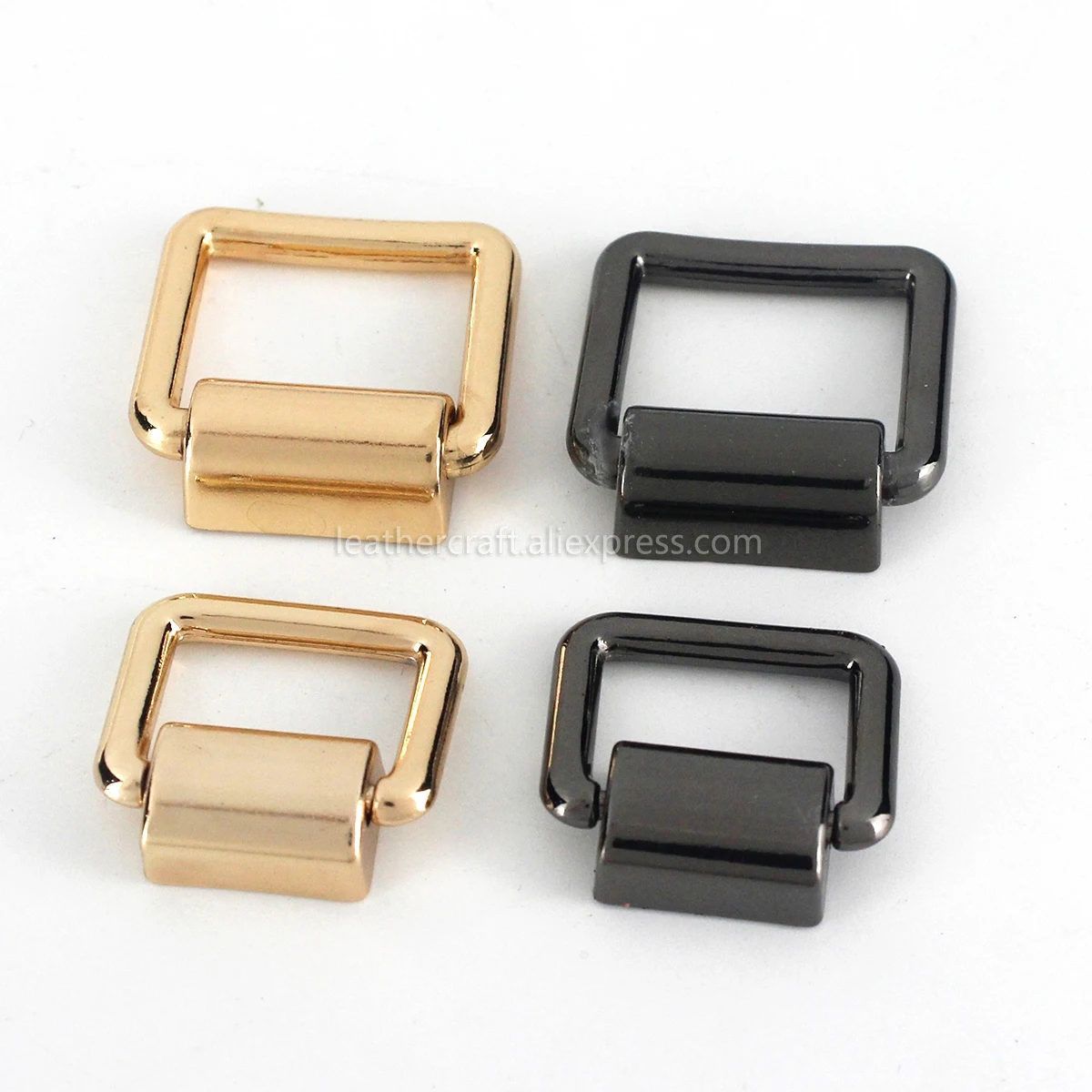 1pcs Metal Swivel Rectangle Ring Bag Side Hanger Hooks with Screws for Leather Craft Bag Strap Belt Handle Shoulder Webbing