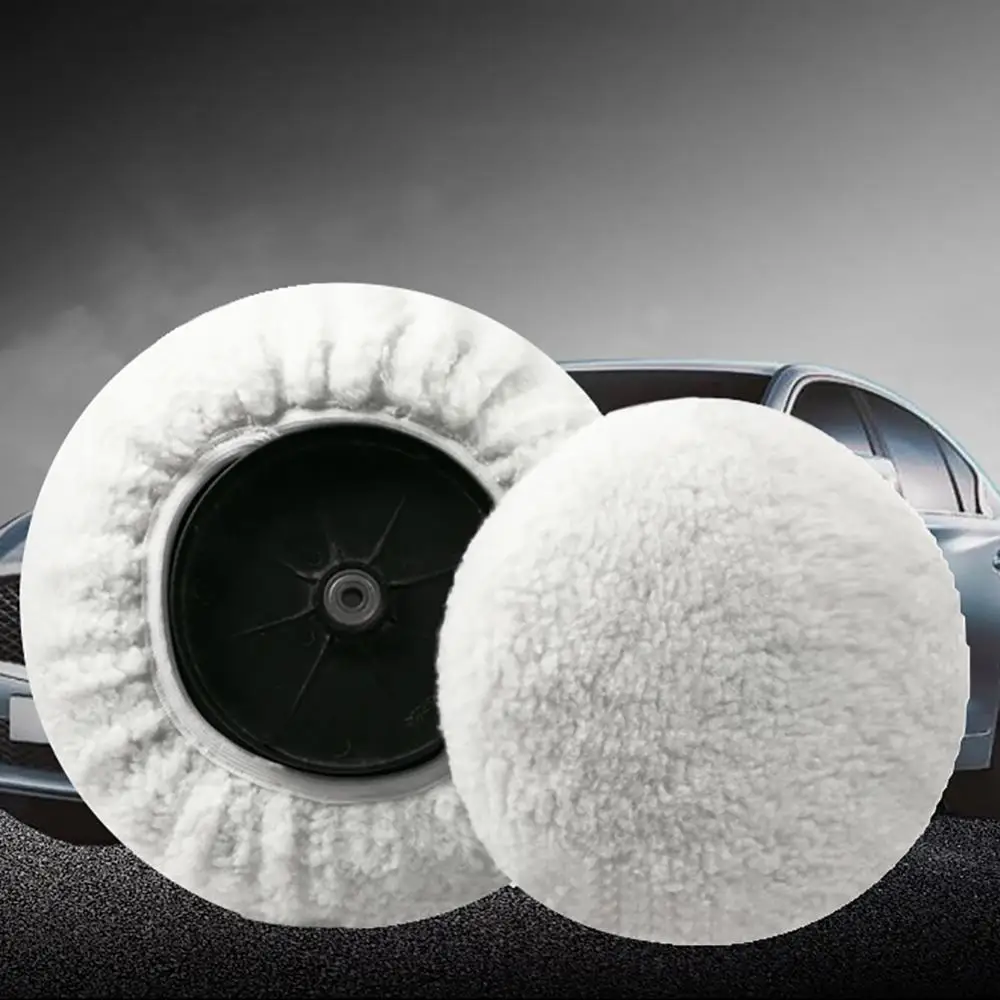 2 Pcs Cashmere Polishing Bonnet Buffer Microfiber Car Paint Wax Polisher Cover Car Wash
