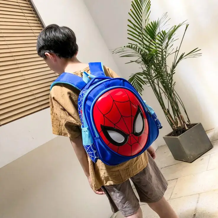 Children\'s Cartoon Spider man Bag Boys Spiderman Schoolbag Kindergarten Backpack Cool Boy Schoolbag