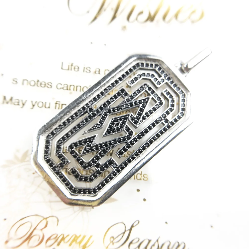 Anhänger Labyrinth Marke Neue Edgy Symbolische Labyrinth Glück Schmuck 925 Sterling Silber Zubehör Hund Tag Geschenk Für Frau & Männer – Detail 6