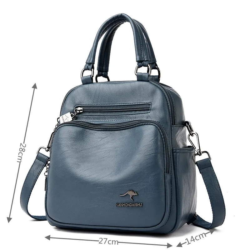 Soft PU Leather Vintage Women Handbag Tote Designers Luxury Women Shoulder Bags Female Top-handle Crossbody Bags