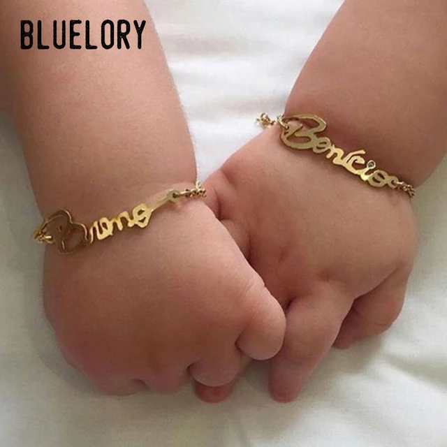 Baby girl bracelets with name hot sale