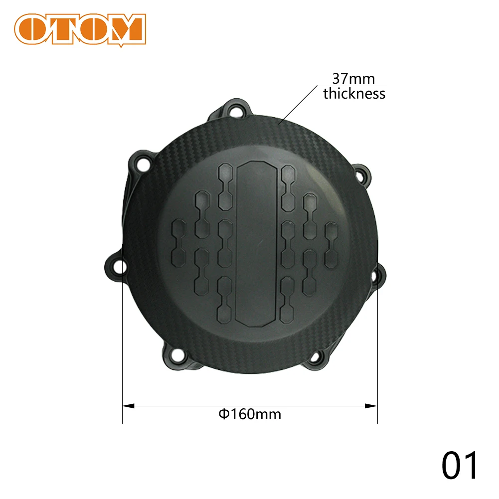 OTOM Motorcycle Clutch Protection Cover Black Motocross Engine Guard Case For YAMAHA WR250F YZ250FX YZ450F YZ450FX WR450F