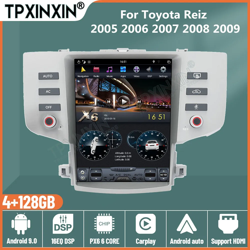 

Автомобильный радиоприемник на Android для Toyota Reiz 2005, 2006, 2007, 2008, 2009, Стерео Авторадио 2 Din Tesla, мультимедиа, GPS-навигация, экран, плеер