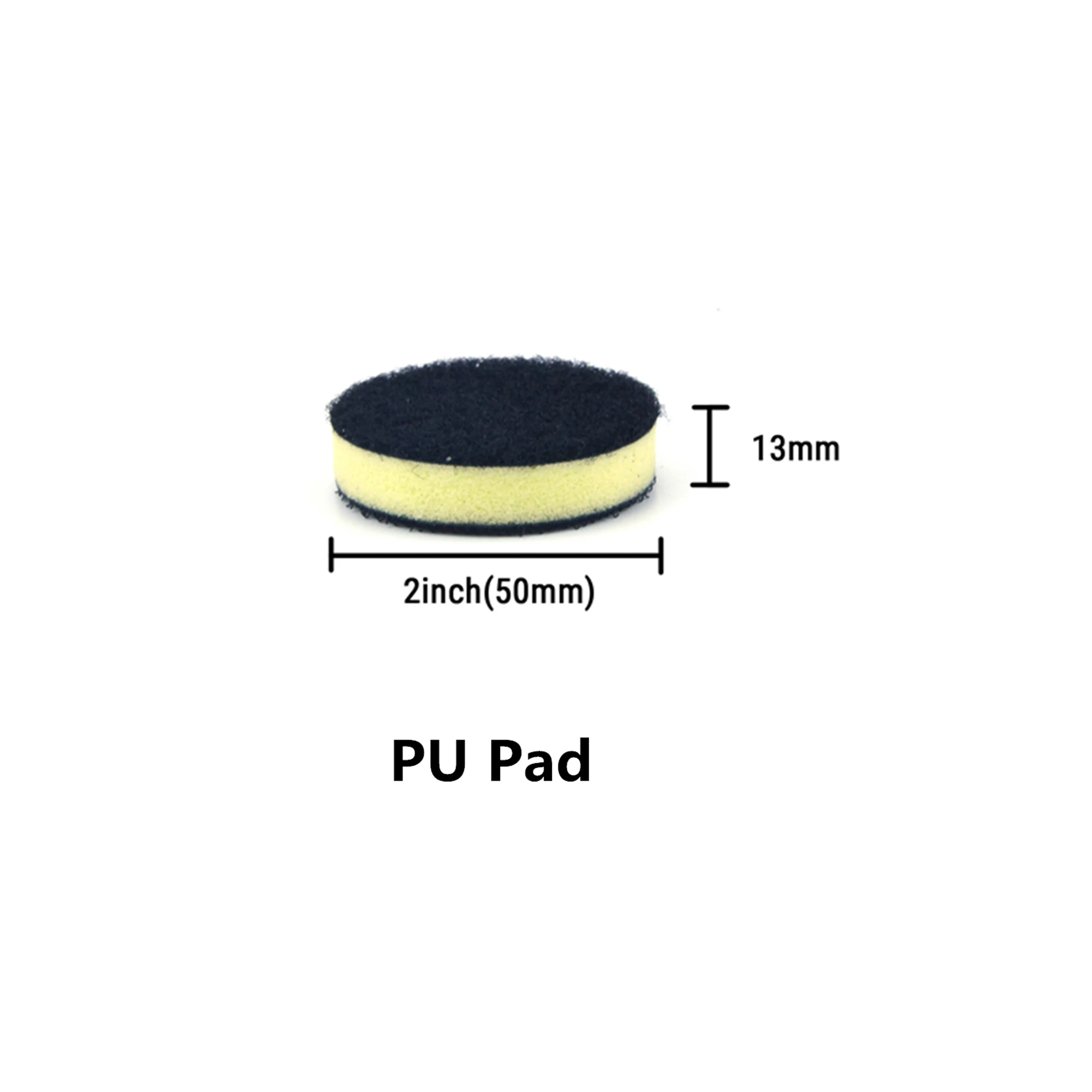 POLIWELL-esponja suave/dura de 2 pulgadas, almohadilla de interfaz de espuma de PU, almohadillas de respaldo de disco de lijado de gancho y bucle, Kit de almohadillas de pulido de protección, 3 uds.