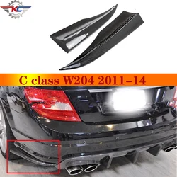 Carbon Rear Diffuser Bumper Splitter For C class W204 C63 Facelift 2011-2014 Pair Splitters