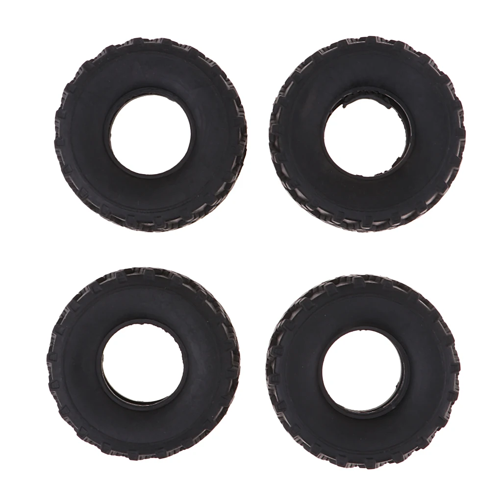 4pcs Soft Rubber Tire Tyres Replacement for WPL 1/16 Army Truck Spare Parts