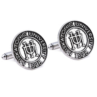 RJ Vintage Cthulhu Mythos Miskatonic University 1928 Cufflinks Antique Buttons Cufflinks For Men Lapel Pins Jewelry Gift