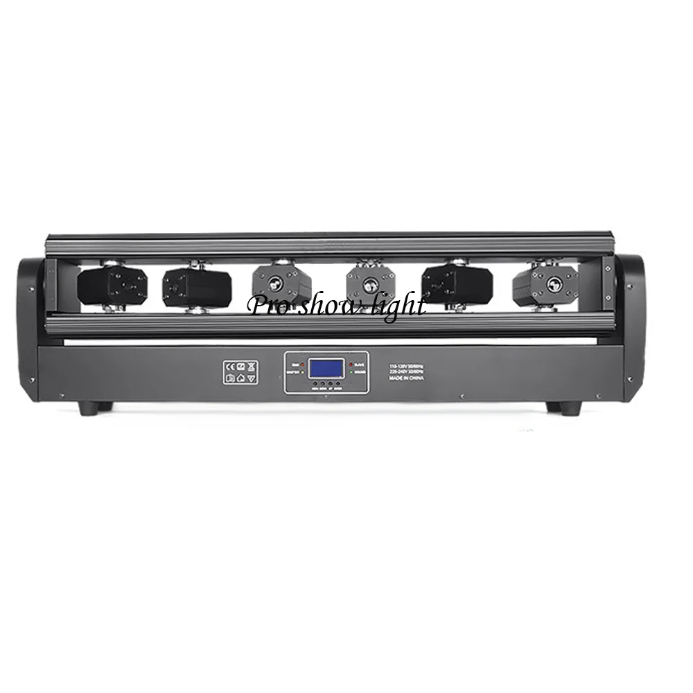 Laser Moving Bar 6X500mW 6 Eyes RGB 3IN1 Stage Effect Bar Beam Moving Head Light DJ Party Disco Wedding Stage DMX Control Laser