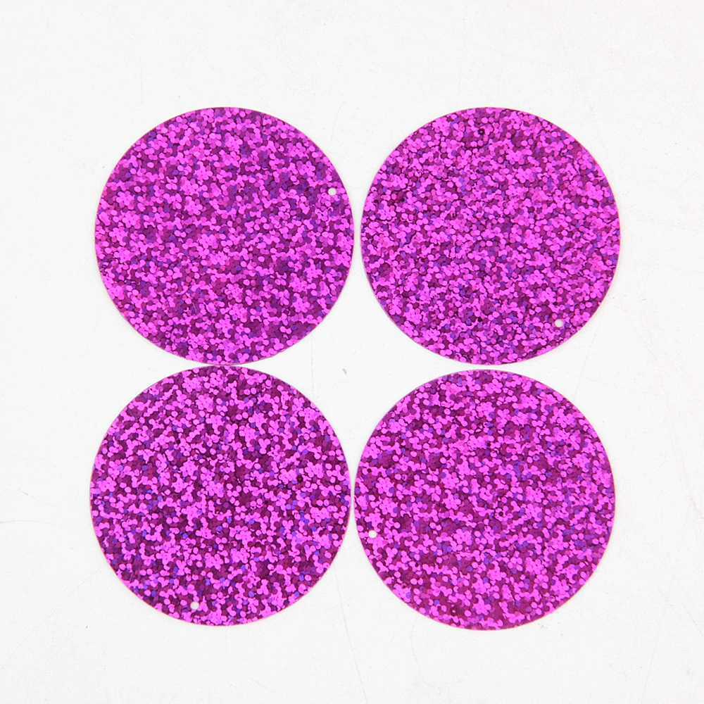 Pailettes 4cm Large Round Laser Sequins 40mm PVC Flat Loose Sequin Paillette Sewing Wedding Cloth Material Lentejuelas 10g