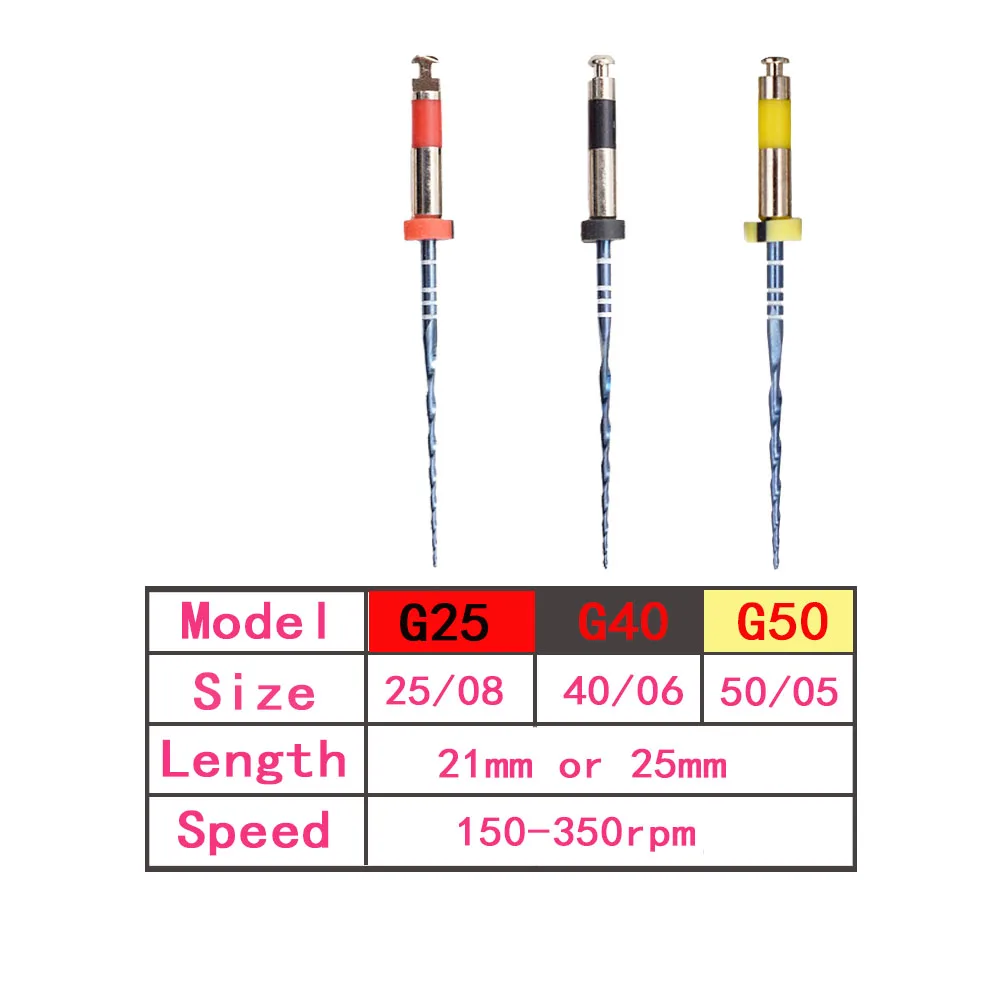 6pcsDental Reciprocating rotary Blue files Endo NiTi File Dental Only One Files fo Dental Endodontic Rotary Treatment Dentistry