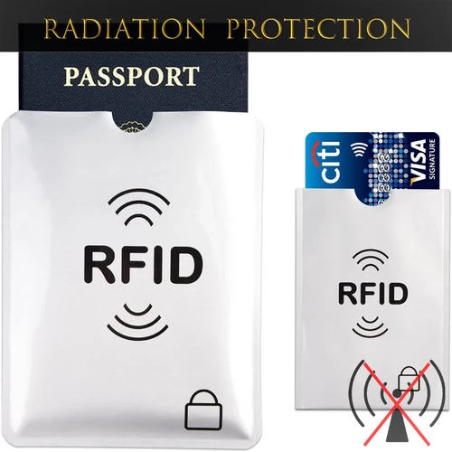 스캔 방지 커버 RFID 차단, 신용 카드 ID용 슬리브 15 개, 여권 보호 정보 보안용 대형 홀더 5 개
