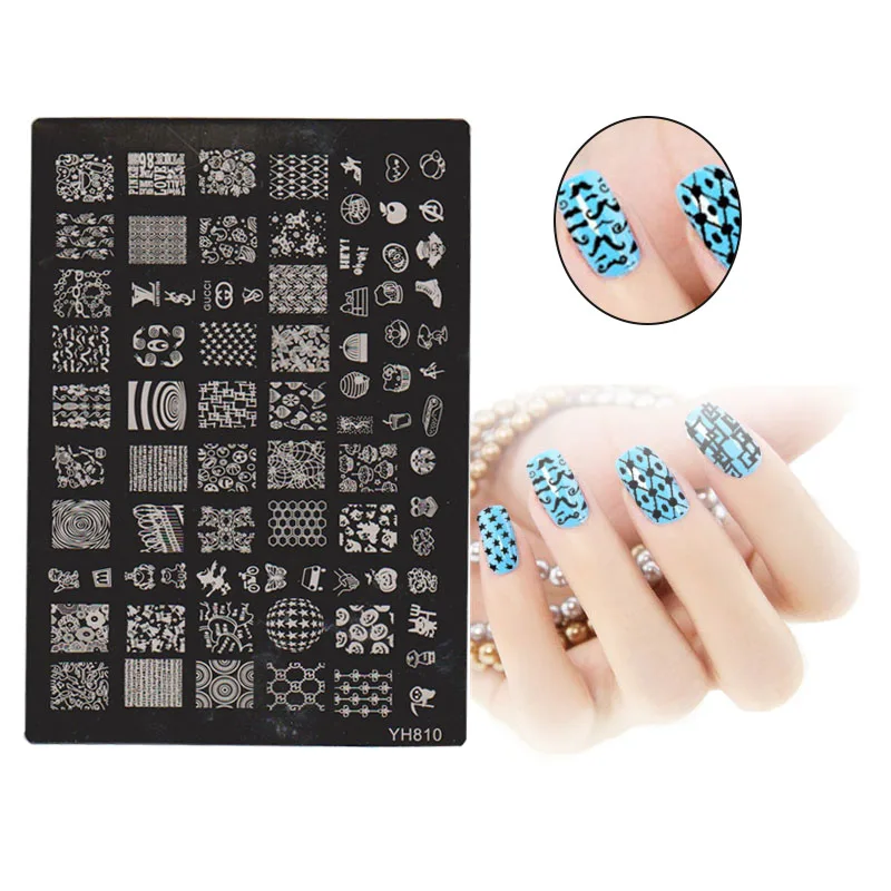 

Plate YH801-YH810 Stamping Nail Art Image Plate YH Series 10 Different Designs DIY Nail Stamping Plate