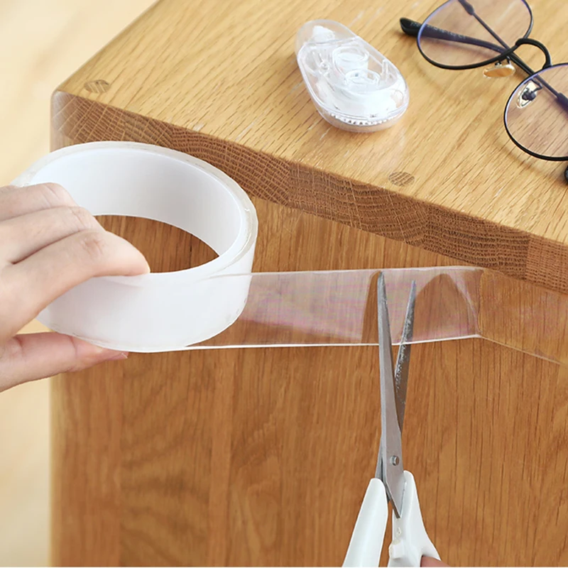 Transparent Nano Tape Washable Reusable Double-Sided Tape Adhesive Nano-No Trace Paste Removable Glue Cleanable Household Tapes