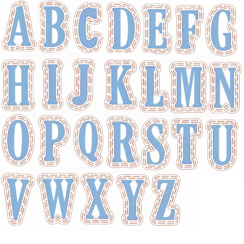 

A Whole Set Of A-Z Alphabets 26 Letters Die Cuts+Plastic Stencils For DIY Scrapbooking Decoration New 2019 Embossed Crafts Cards