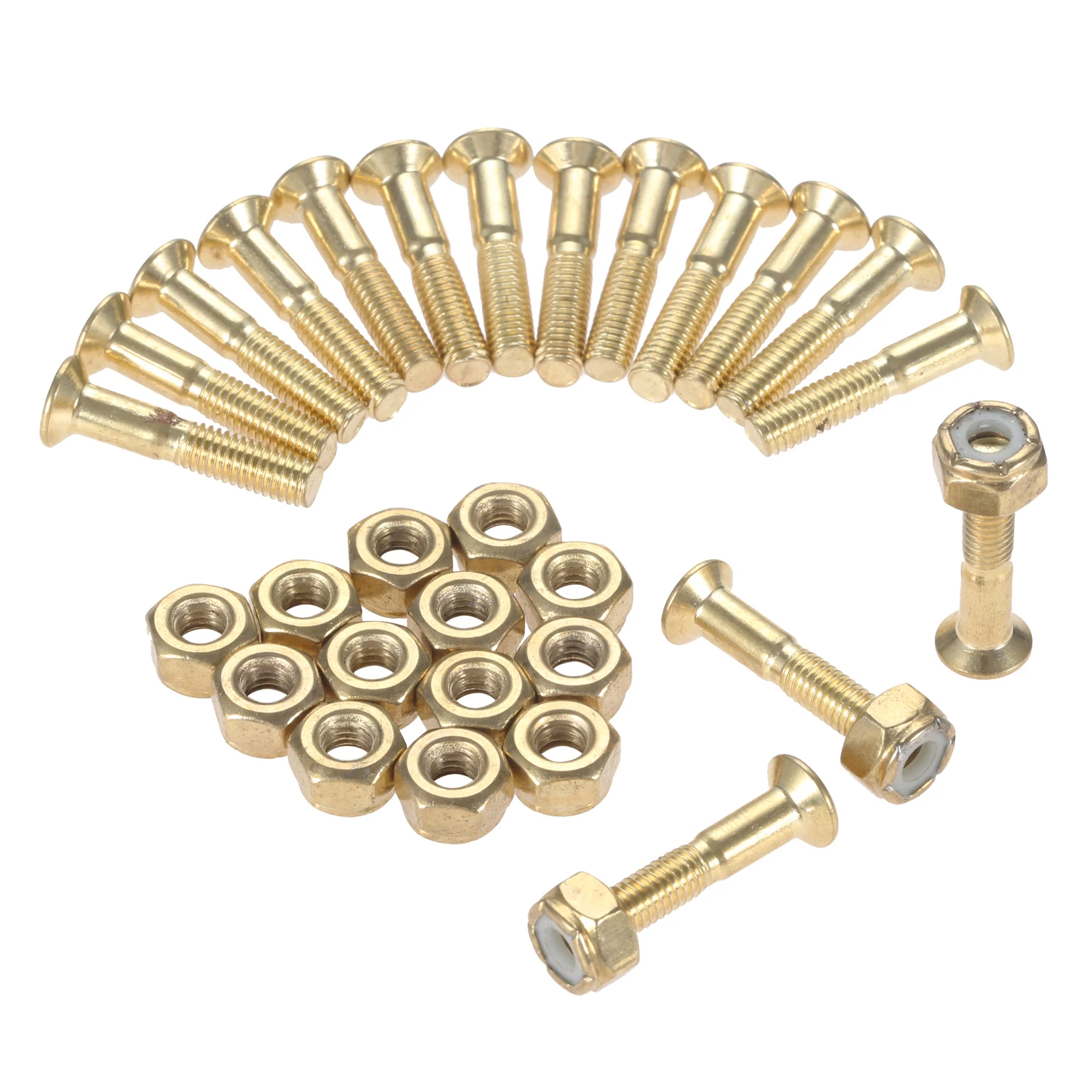 Tornillos de acero al carbono para monopatín, Tuercas para monopatín de tabla larga, juego de herramientas de repuesto de puente, tornillos de uñas,