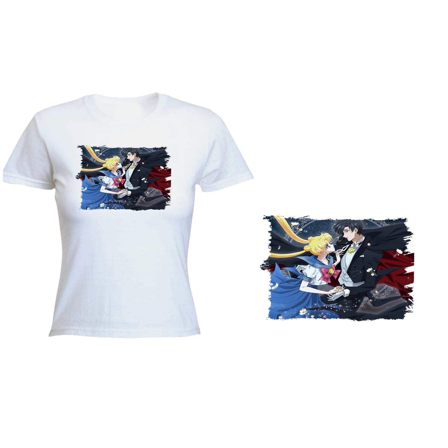 T-SHIRT FOR WOMEN USAGI X TUXEDO LOVE ANIME T-shirt