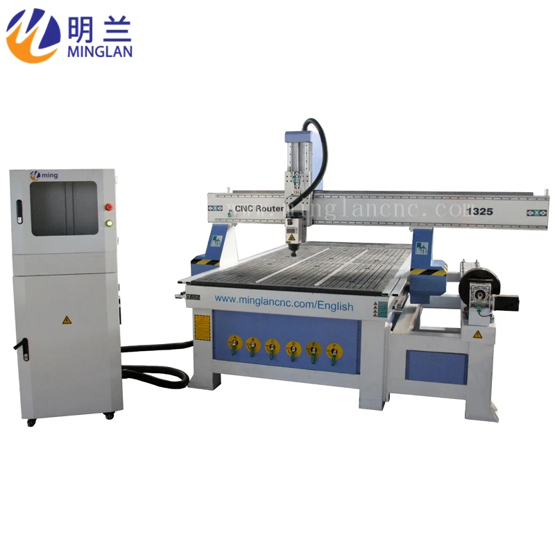 

China 4*8ft 3 Axis CNC Router 1325 CNC Cutting Machine With Rotary Axis 1300*2500mm Engraving Machine