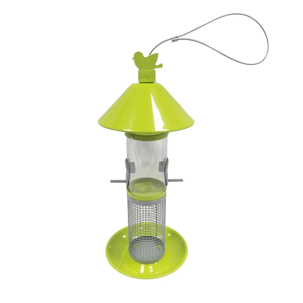 

2024 New European Style Garden Wild Bird Feeder Outdoor Bird Feeding Tray Rain Proof Food Container