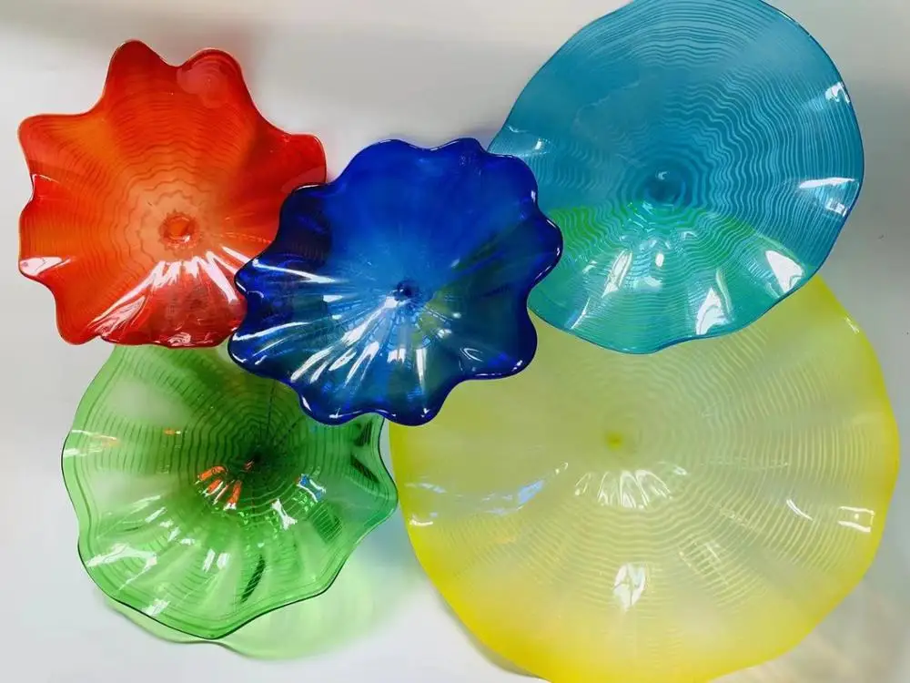 

Fashion Murano Glass Decorative Plates for Wall Hanging Hot Selling Glass Wall Light