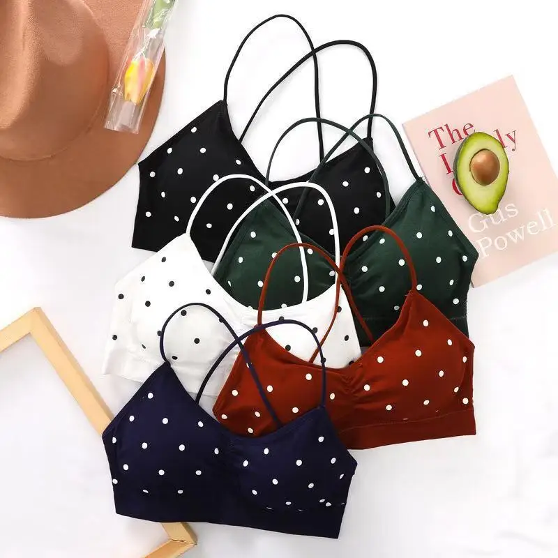 

Women's Bra Push Up Bra Sports Bra For Women Seamless Sexy Lingerie Female Polka Dot Soft Fashion Underwear Women's Tube Top