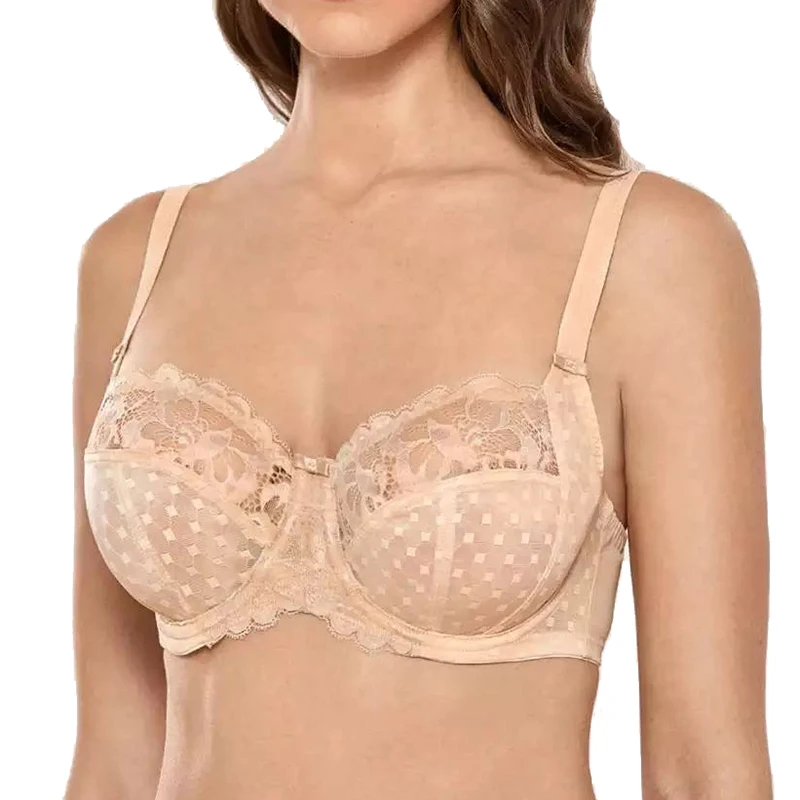 Sutiãs minimizador de renda feminina cobertura completa não acolchoada underwire lingerie suporte sem forro sexy bralette 36 38 40 42 d dd e f