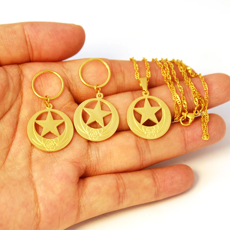 

Necklaces Earrings Jewellery sets Gold Color Kiribati Hawaii Pohnpei Guam Star Pendant Jewelry Gifts