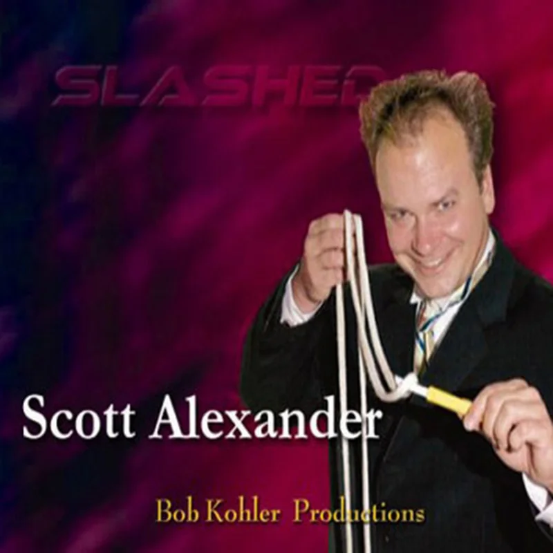 Slashed (Prop and DVD) by Scott Alexander Cut Rope Restore Illusions Close up Magic Tricks Gimmick Funny Street Party Magic Show