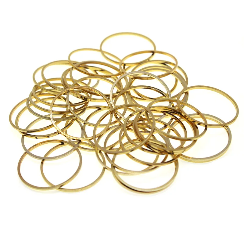 1mm Thick Brass Closed Rings Round Big Circle Earrings Hoops DIY Accessories Charms Connectors Pendant Necklace Jewelry Making