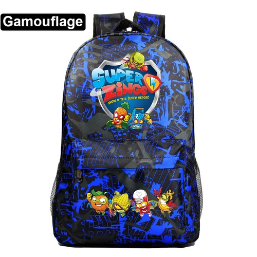 Super Zings-Mochila escolar para estudiantes, morral de viaje para niñas, niños y adolescentes