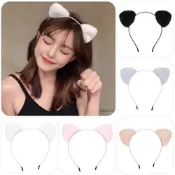 Anime Cosplay Cute Face Wash Plush Cartoon Hair Accessories Hair Hoop Hair Band Cat Ears Headband