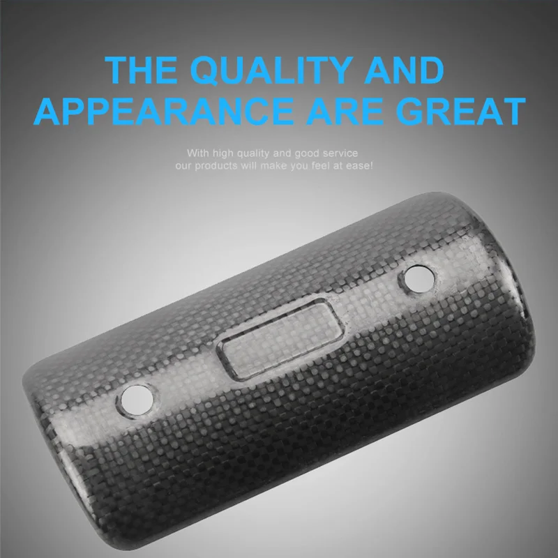 Motorcycle Carbon Fiber Exhaust Pipe Heat Shield Cover Moto Universal Protector Spare Parts Anti-Scalding Accessories