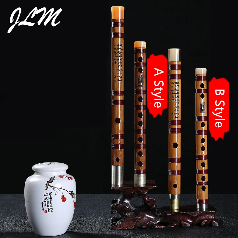 Refined Bitter Bamboo Flute Chinese Musical Instrument Dizi Key of G F for Beginer E D C Key Professional Playing Student