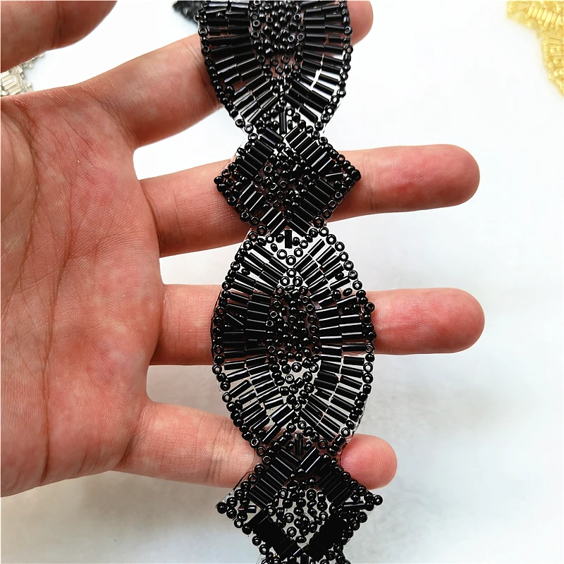 Fancy Resin Motif Hot Fix Rhinestone Tape Trim Ribbon Iron On Appliques For Dress Shoe Adornment 4cm Width Banding Accessories