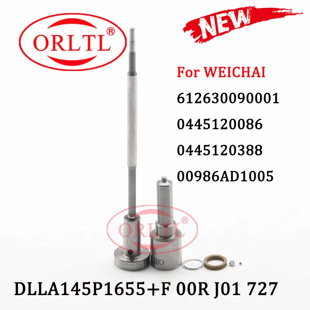 

F 00R J01 727 Valve CRIN Injector Kits F 00R J03 287 Injector Repair Nozzle DLLA145P1655 for CNHTC Howo 0445120086 / 0445120388