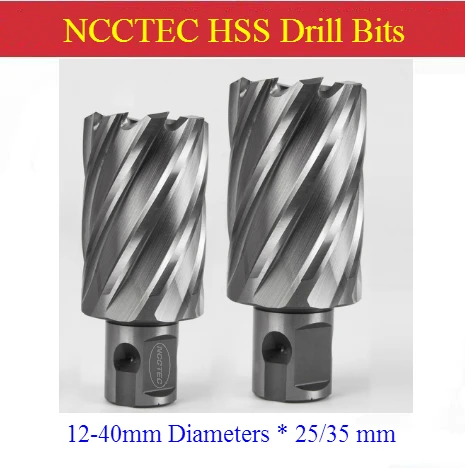 

[1.4'' 35mm drill depth] 12-40mm diameter High speed steel HSS hollow steel plate drill bits for magnetic drill machine