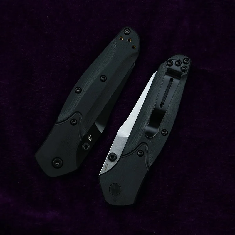 LEMIFSHE Làm MINI OSBORNE 945 / 945BK Mark S30V Lưỡi Dao G10 Tay Cầm Cắm Trại Săn Bắn Bỏ Túi Ngoài Trời EDC Dụng Cụ Gấp Gọn dao