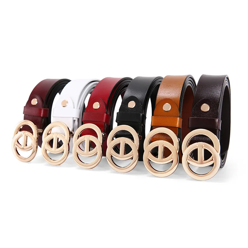 Luxury Designer Women Genuine Leather Belts new High Quality Alloy Buckle Belt Female fashion pure cow-leather jeans Waist Belts