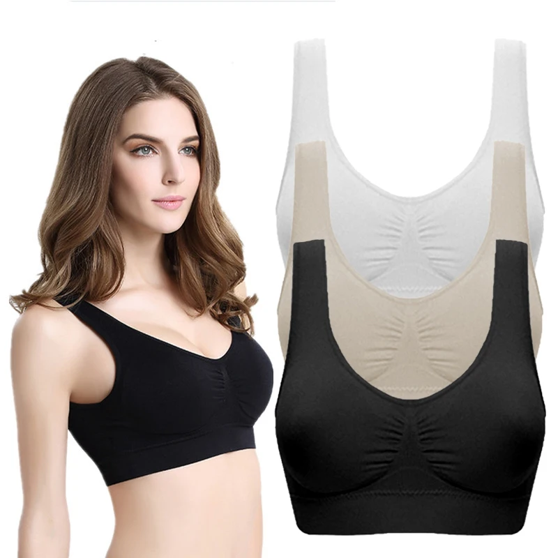 Hot Women Sports Bra Crop Tops New Super Soft Fabric Gym Top Solid Color Sexy Sport Wear Outdoor Active Bras Wide Shoulder Strap