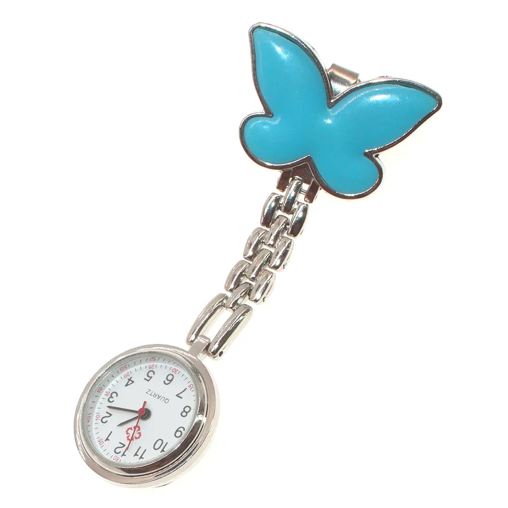 Orologio da infermiera a forma di farfalla Orologi da cartone animato carino Orologio da tasca modello da infermiera al quarzo da donna Buon regalo Farfalla Dropshipping