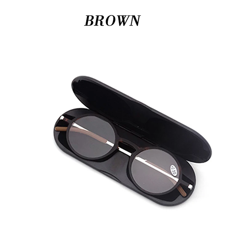 Sighttoo Ultradünne tragbare TR90 Presbyopie-Brille mit Magnetetui für Herren und Damen, Weltraum-Aluminium, Anti-Blau-Lesebrille – Detail 11