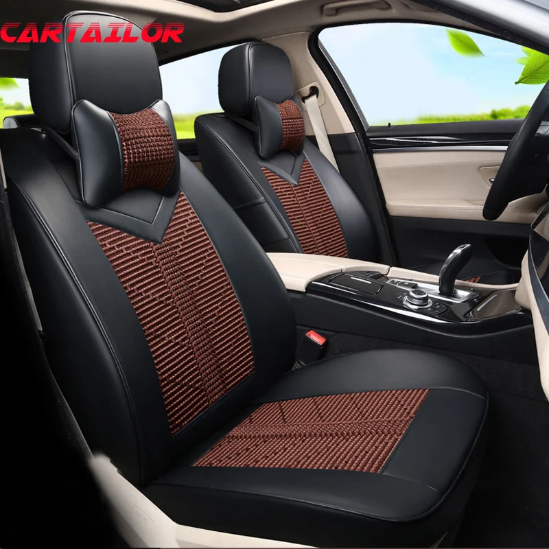 

CARTAILOR Cover Seat Car PVC Leather Seats Protector for Infiniti G35 G37 G25 Seat Covers for Cars Accessories Full Set Complete