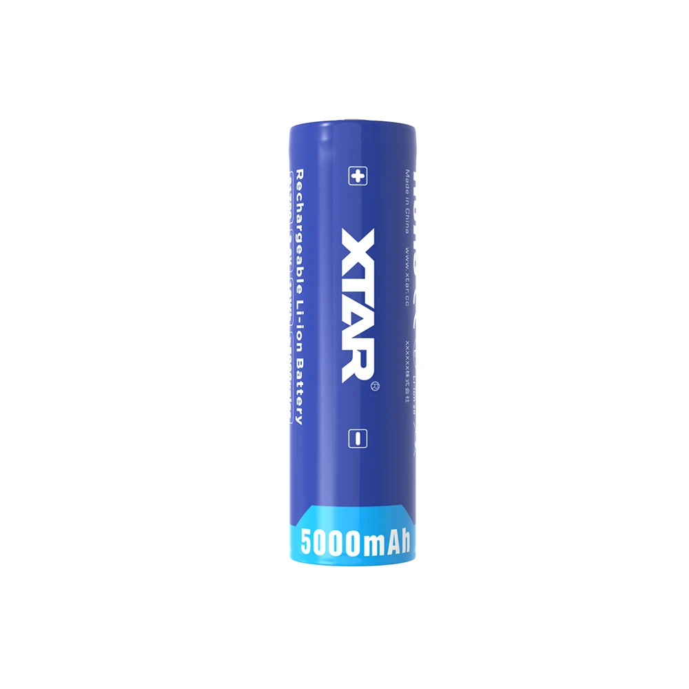 XTAR 5000mAh bateria 21700 akumulator 3.6V 10A przycisk górny akumulator litowo-jonowy ogniwo INR21700-50E BATTERY do latarek