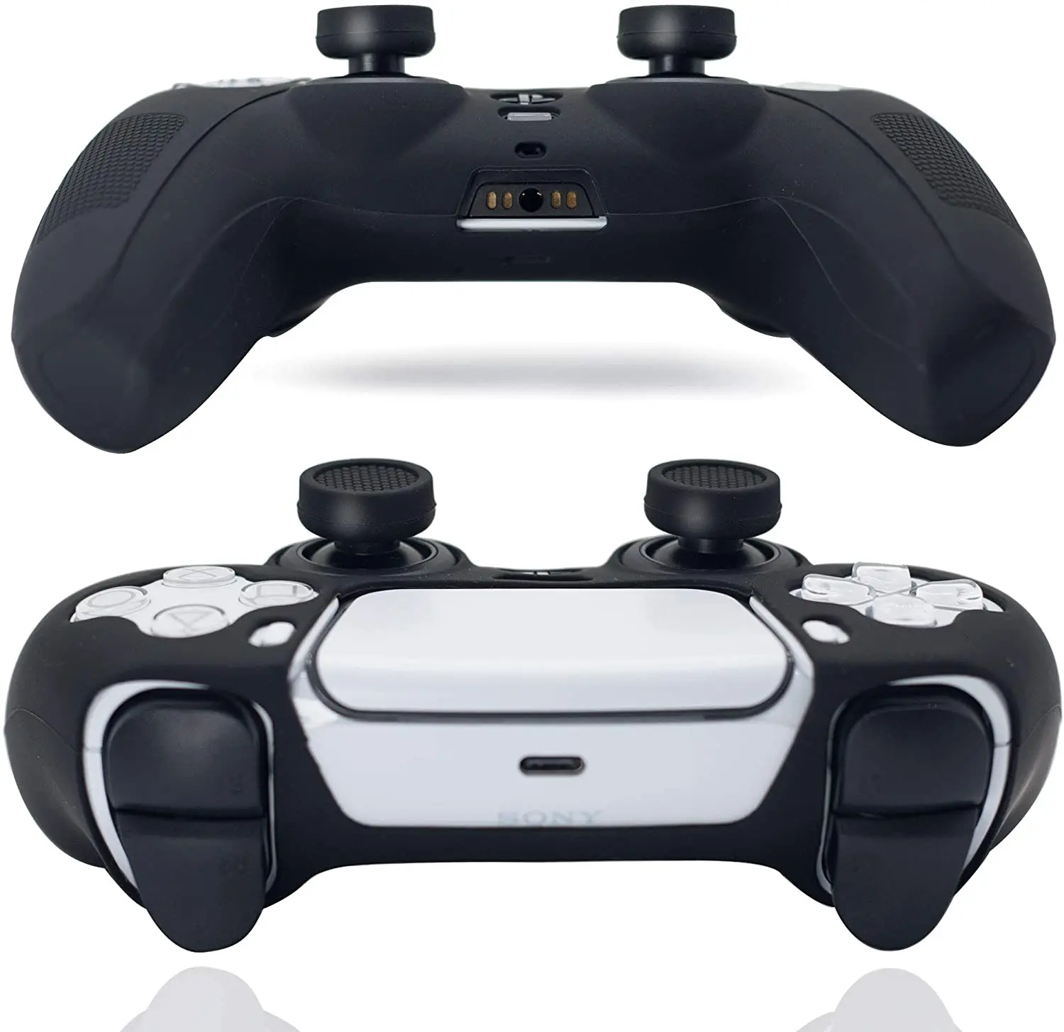 PS5 تحكم قبضة عدم الانزلاق الراحة سيليكون الجلد غطاء حامي حافظة لجهاز بلاي ستيشن 5 DualSense المقود المراقب