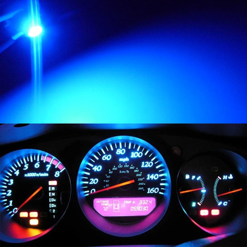 10x Neo Wedge LED T4.2 Indicator Bulbs AC Climate Heater Controls Lamp LED for Toyota Tacoma Corolla Matrix Corolla Camry