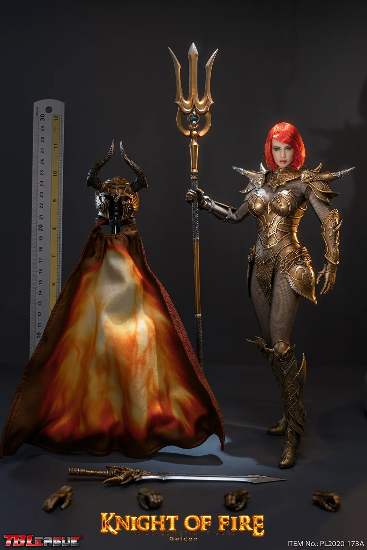 TBLeague PL2020-173A Phicen Seamless Female Body Knight of Fire Golden 1/6 ACTION FIGURE